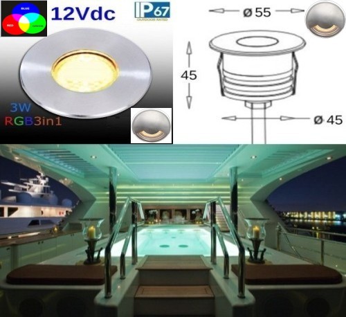 RGB Courtesy Color lights for boats or steps or stairs 12V